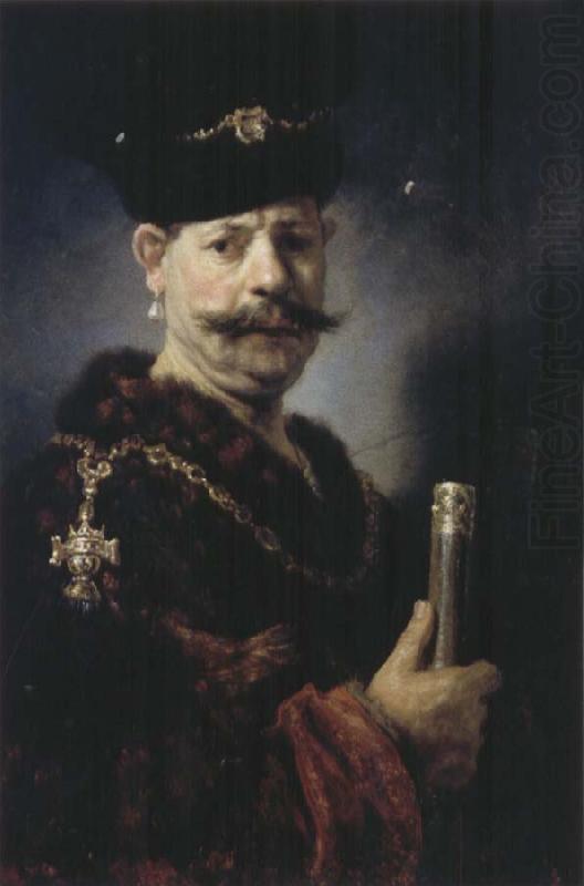 REMBRANDT Harmenszoon van Rijn The Polish Nobleman or Man in Exotic Dress china oil painting image
